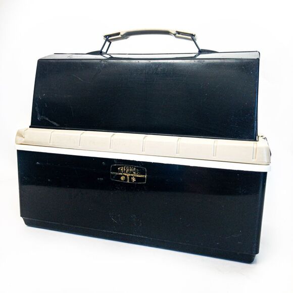 VTG King Seely Thermos Cooler Box W/ Beverage Thermos - Picture 2 of 16